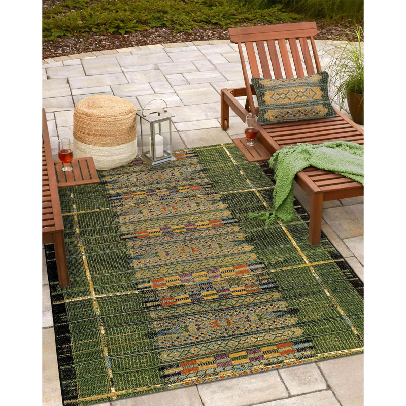  Housse et insert de coussin d'extérieur, Vert, H 12 po x l 18 po