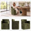 Fully Upholstered Chenille Accent Armchair with Hidden Casters-541001905