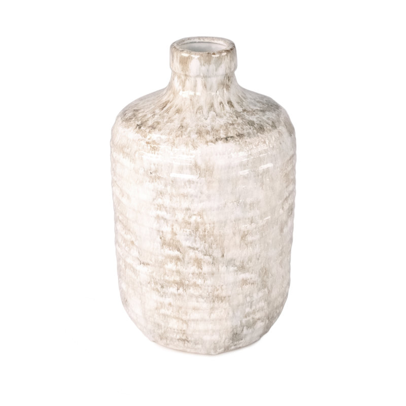 Bowra Stoneware Table Vase, 16.5" H x 8.5" W x 8.5" D