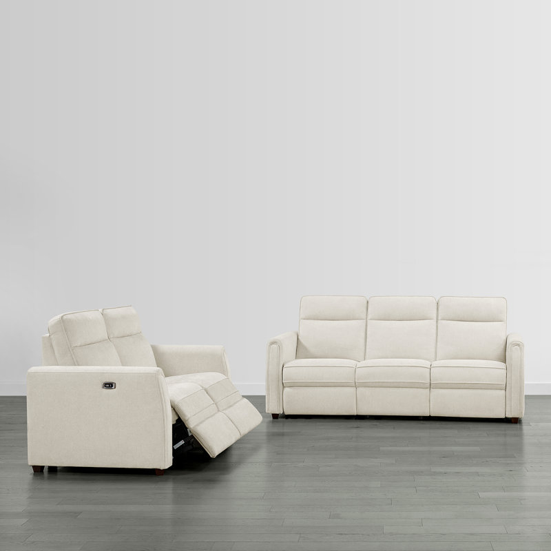 Zero Wall 2-PC Power Living Room Set With USB & Type C