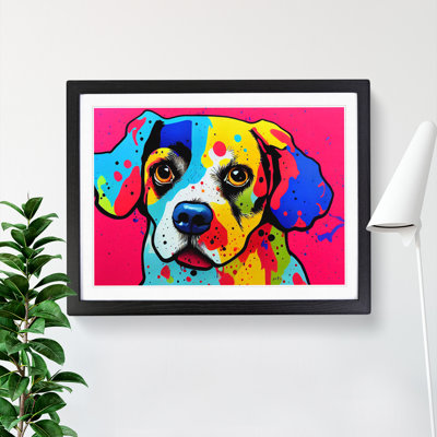 Colourful Dog Vol.3 Abstract - Framed Print