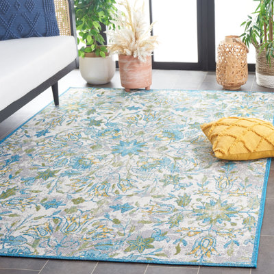 Tapis d'intérieur / extérieur à motif floral Barbados 500 Performance