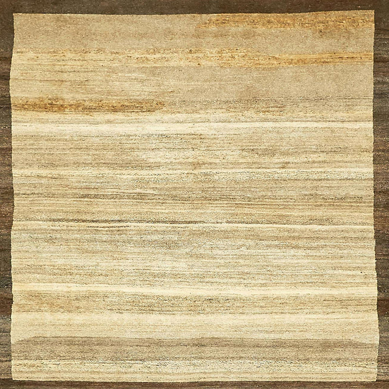 Delaun Wool Abstract Indoor Rug, Square 4'