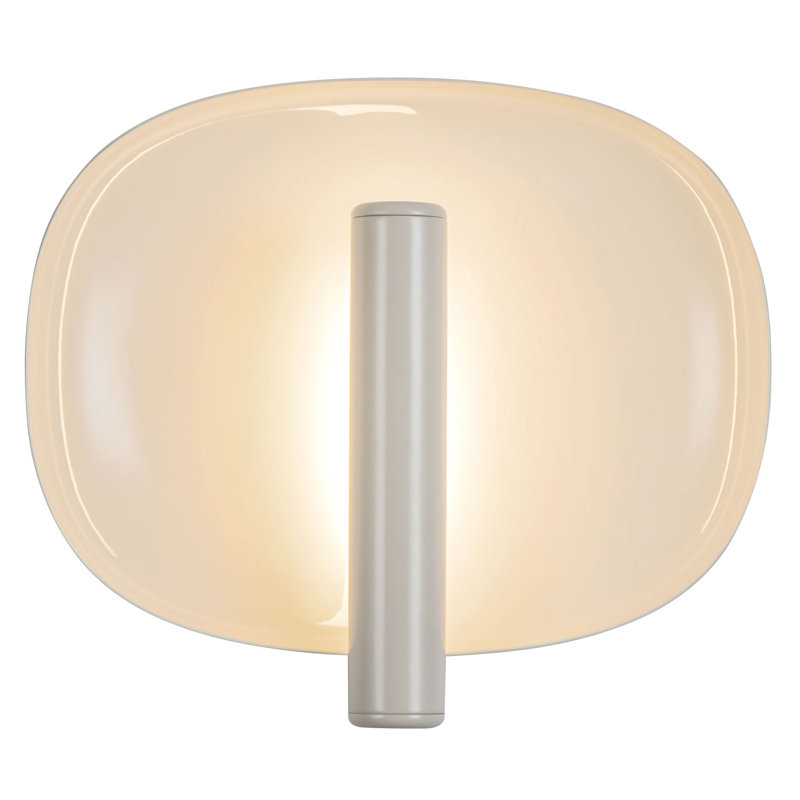 Lustre 9-in White dimmable LED Wall Sconce, White