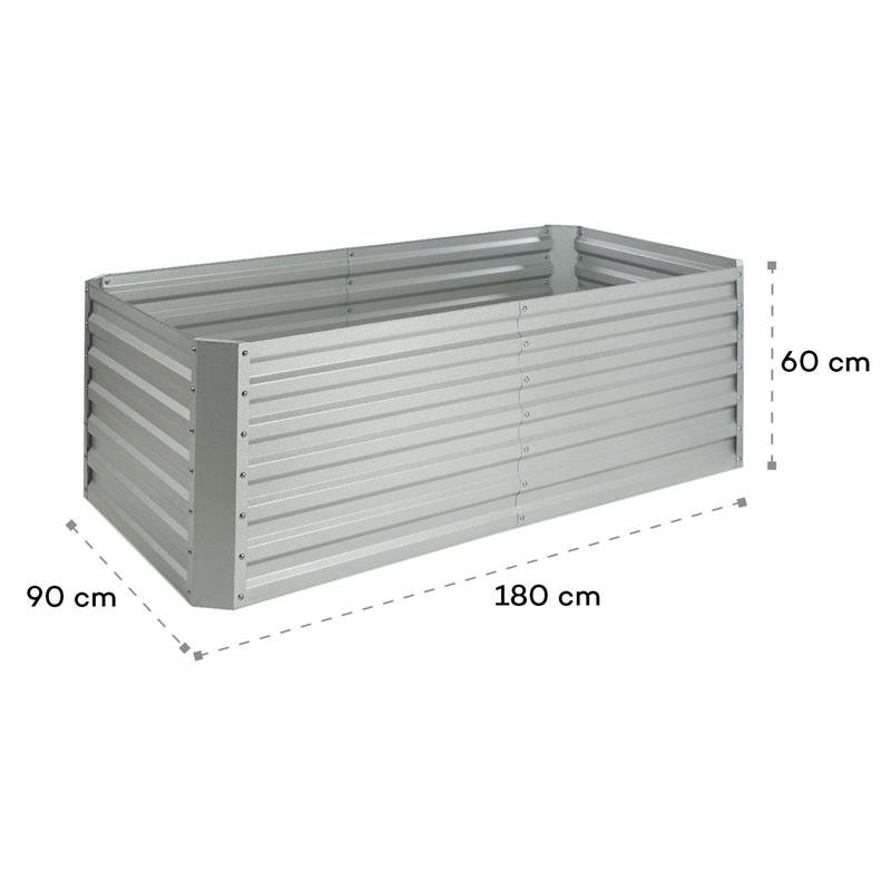 Metal Raised Garden Bed, Matt brushed nickel