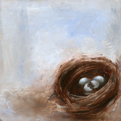 «Nesth Eggs I» par Liz Nichols - reproduction d'art sur toile tendue