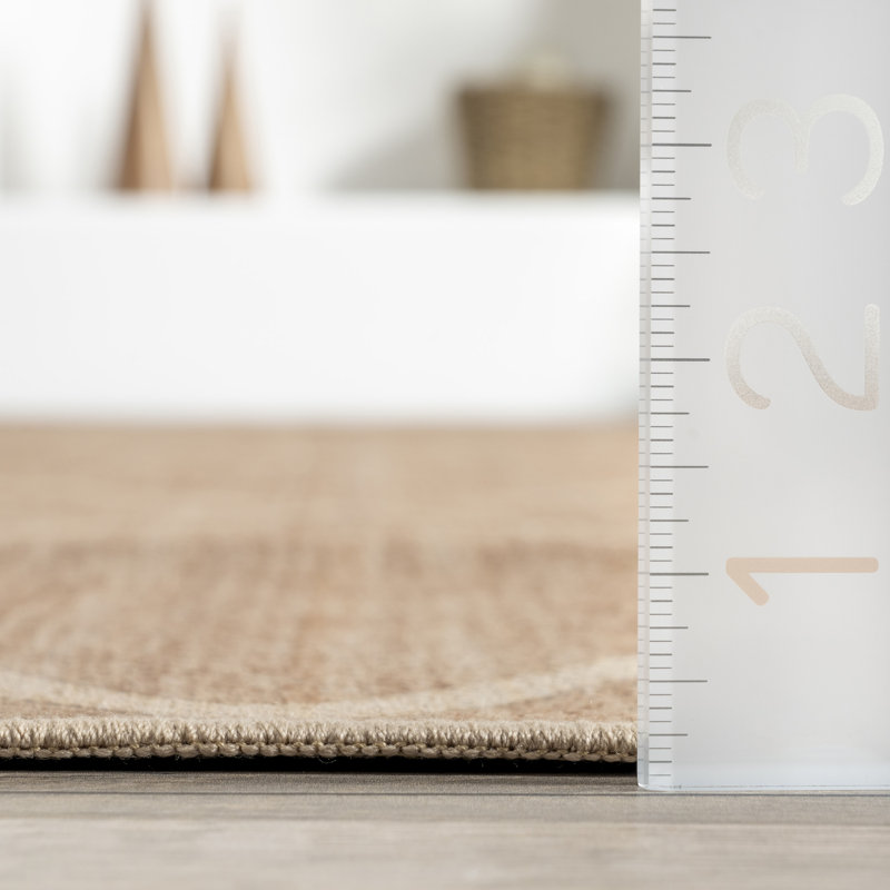 Billy SuperiorWash Diamond Easy-Jute Machine Washable Area Rug, Rectangle 5' x 8'