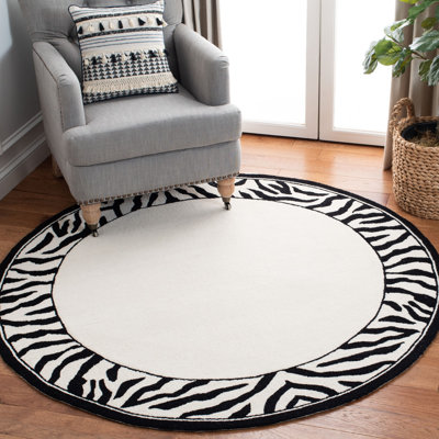 Callula Hand Hooked Wool Pile Animal Print Rug