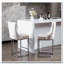 Tabourets de bar en velours avec dossier et garniture de rivets-253485695