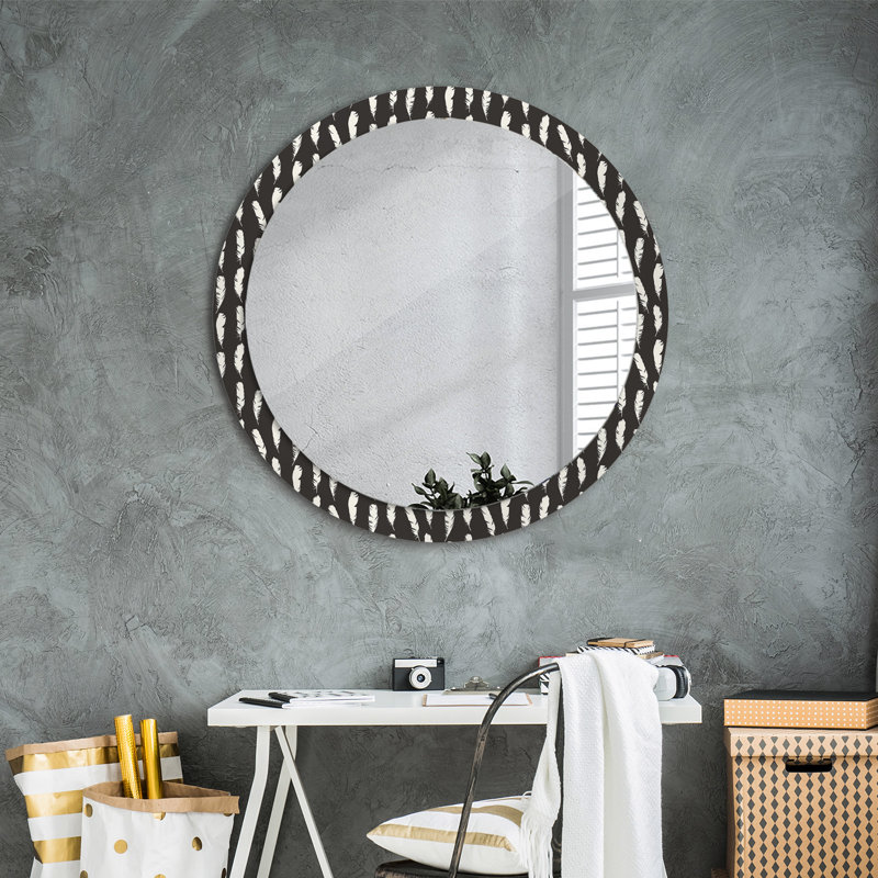 Huldar Glass Flat Wall Mirror, 90cm H x 90cm W