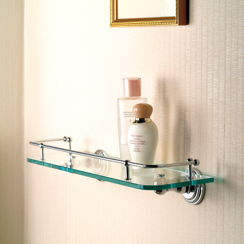 Chelsea Gallery Rail Shelf, Polished Chrome, 2.6" H x 18" W x 5.6" D