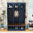 Hall Tree with Bench, 3 Hidden Cabinets and 5 Hooks-129389709