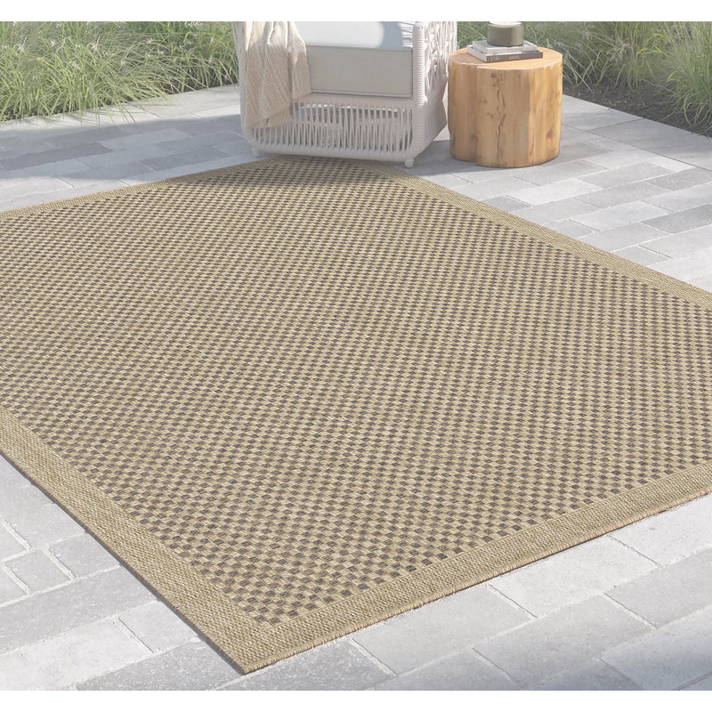Earth Mocha Indoor/Outdoor Area Rug, Rectangle 7'10" x 10'3"