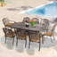 Ensemble repas d'extérieur 8 personnes L 86,6 po Chesham-97894487