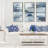 706-8030 " Clear Water Indigo And Gray Crop " by Silvia Vassileva 3 - Pieces Painting Print-876418184-876418189