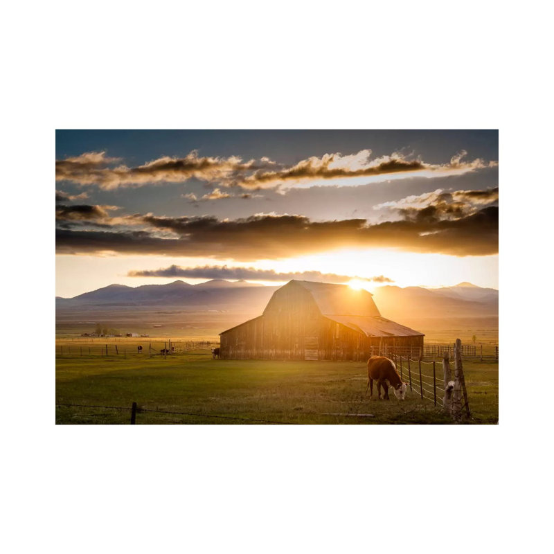 Wet Mountain Barn l 1 Piece Wrapped Canvas Wall Art, 30.48 cm H x 45.72 cm W