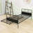 Twin Size Metal Platform Bed with Trundle