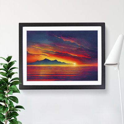 Dazzling Sunset Seascape - Framed Print