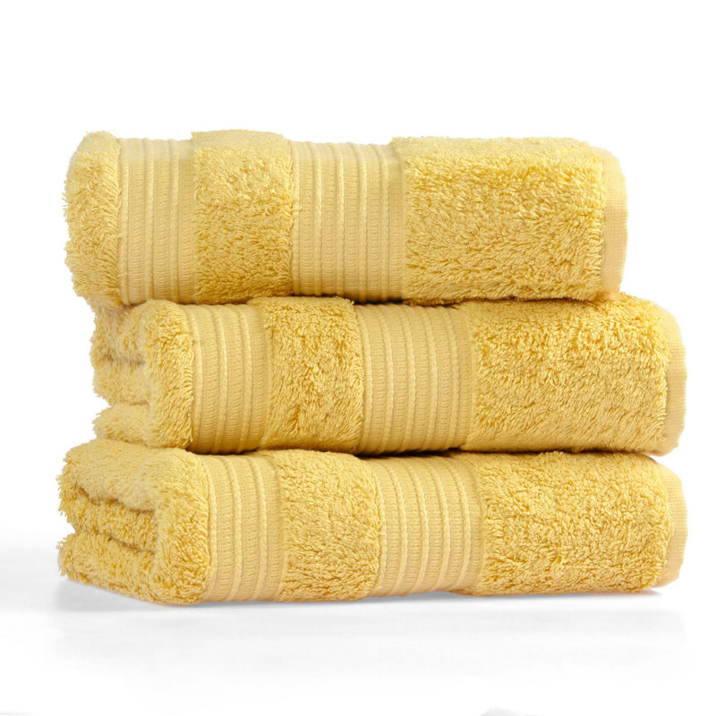 Plush Bath Towel, Yellow