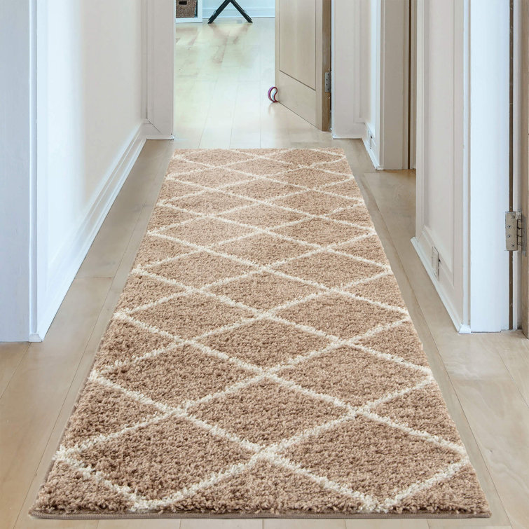 Myshaggy Collection Rugs Diamond Design in Beige
