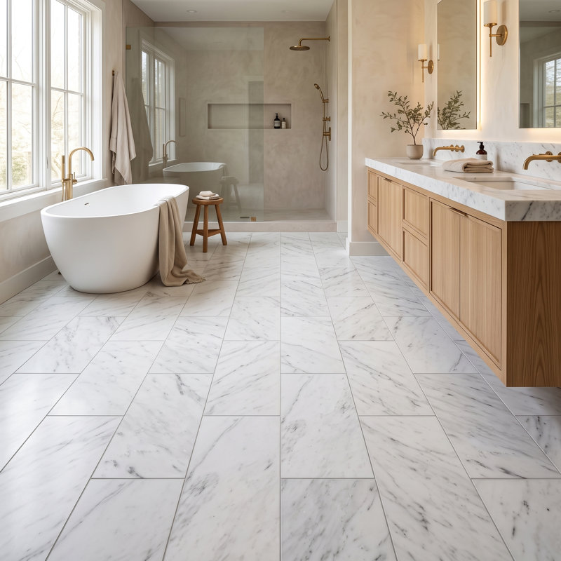 Marbre Alba 12x24 Blanc, 12 x 24 Blanc