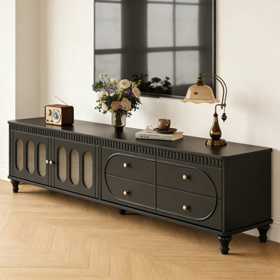 French-style vintage storage TV cabinet