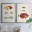 Colorful Tropical Fish I - ensemble de 2 reproductions d'art sur toile-1102423599-1102423569