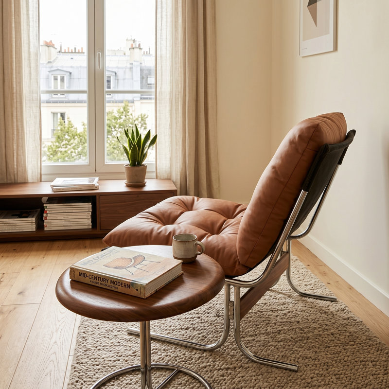 Upholstered Accent Chair, Brown