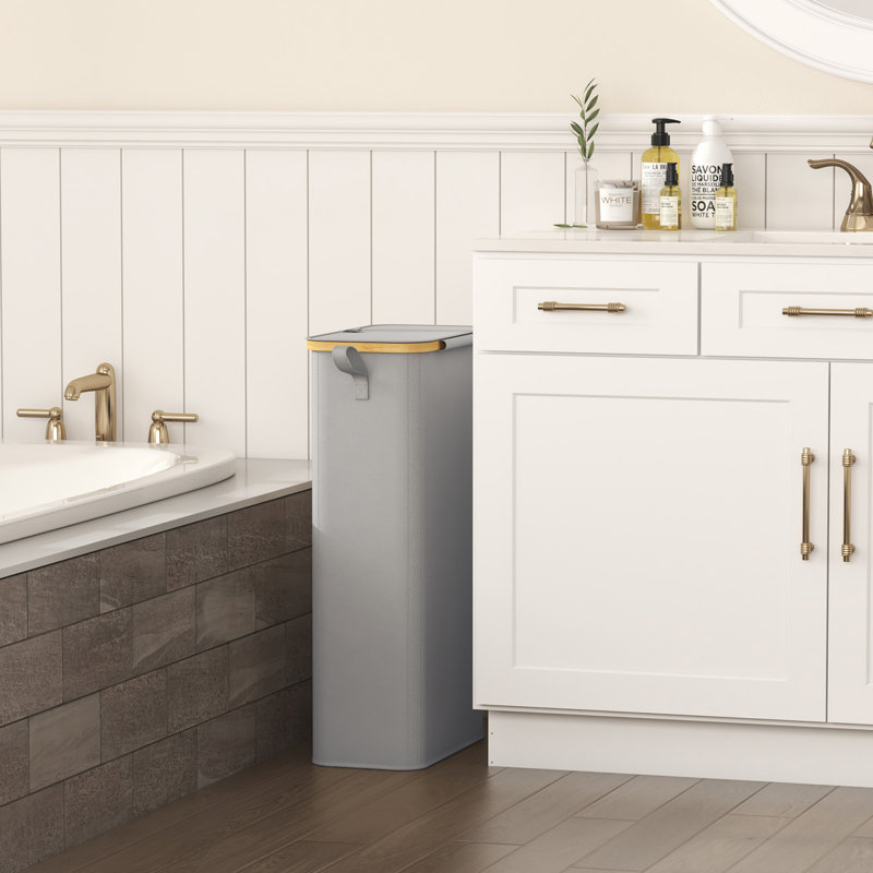 Laundry Set, 16.14cm H x 8.66cm W x 28.35cm D, Grey