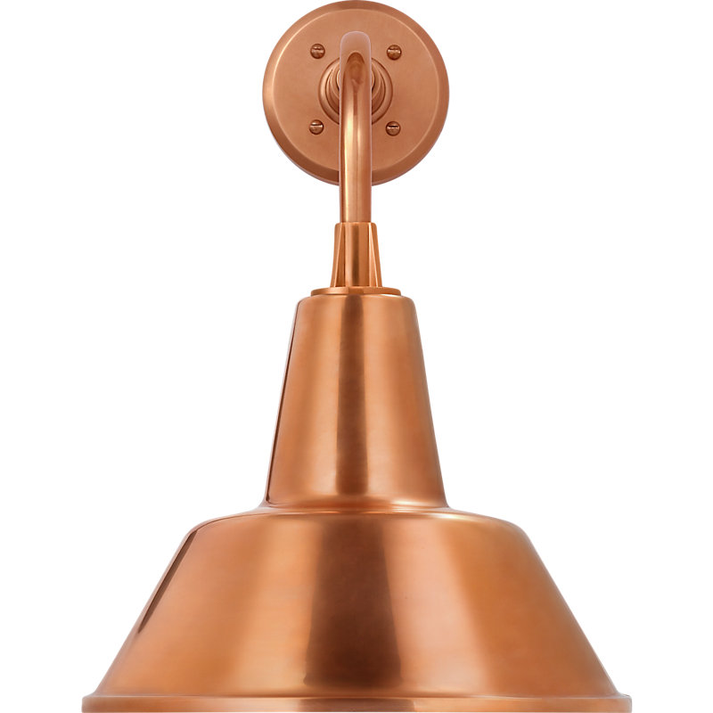 Thomas O'Brien 1 - Light Outdoor Barn Light, Soft Copper, 17.75" H x 12.5" W x 16.75" D, Soft Copper