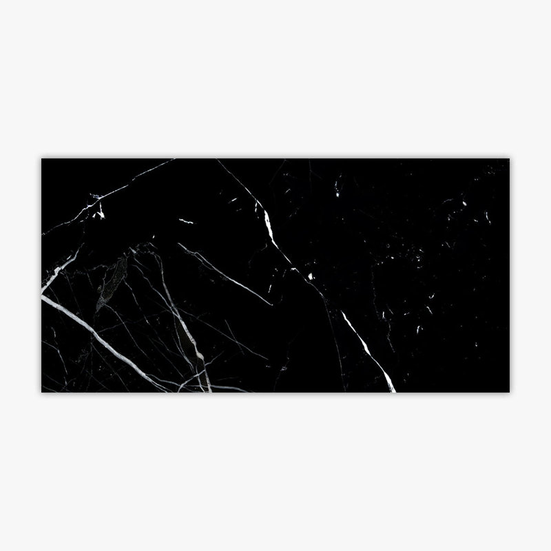 Nero Marquina Polished 12x24 Marble Tile