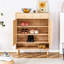 Armoire à chaussures minimaliste en rotin avec plusieurs options de rangement pour la maison-86010108