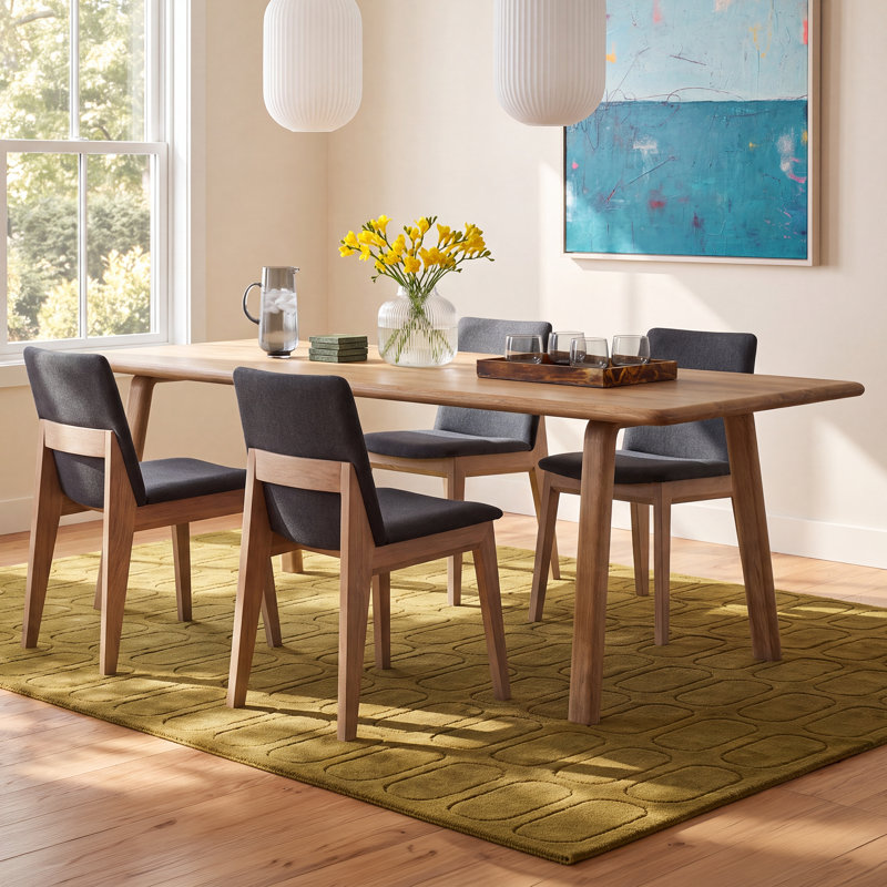 Ayanta 5-Piece Dining Set, Oak, White