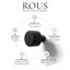 Poignée de meuble ronde moletée ROUS - poignée de tiroir en aluminium massif, finition mate, 1 compte, gris anthracite-110891267