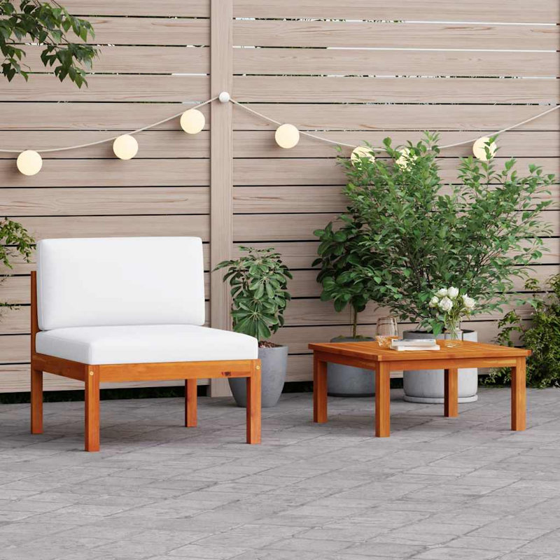 Ensemble de conversation modulaire 2 pièces avec coussins