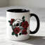 Gothic Ceramic Coffee Mug with Skull & Red Rose - Reusable Cup for Hot/Cold Drinks.