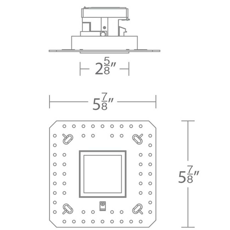 Garniture encastrée réglable 3 po Aether Invisible, 2700K / 85, Noir, Étroit
