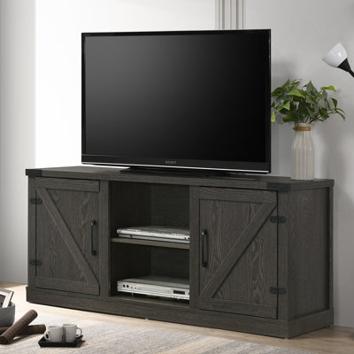 58" Wide TV Stand with 2 Open Shelves and 2 Cabinets