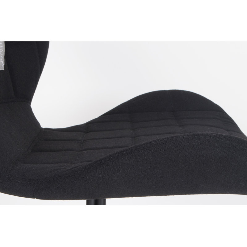 Chaise d'appoint rembourrée noire OMG