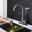 Robinet de cuisine avec douchette extractible, conception moderne en acier inoxydable, finition nickel brossé, guide d'installation simple en nickel,-151211883