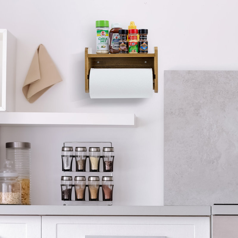 Solid Wood Wall Paper Towel Holder