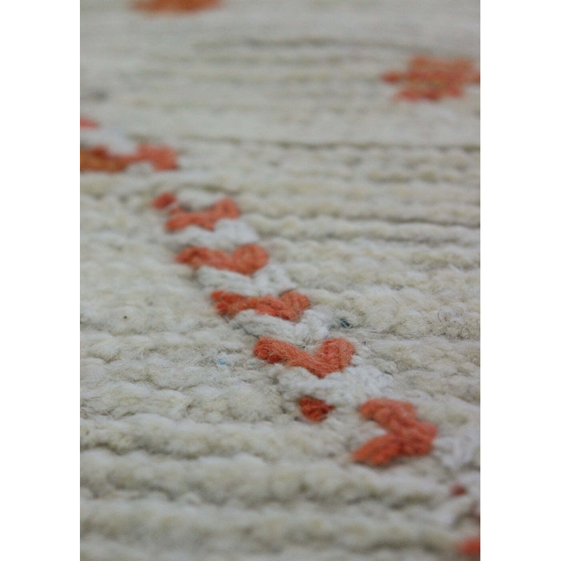 Moroccan One-of-a-Kind 8'10'' X 12'10'' New Age Wool Area Rug in Orange