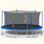 Trampoline 14 pi avec filet d'enclos de sécurité, tapis de saut robuste et rembourrage pour enfants et adultes, échelle