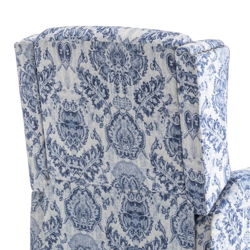 29.13cm Wide Standard Recliner, Navy Abstract