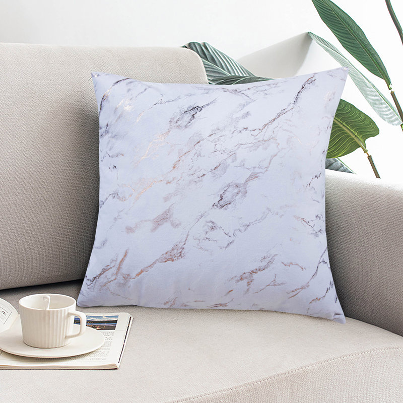 Abdule Square Single Cushion With Filling, White