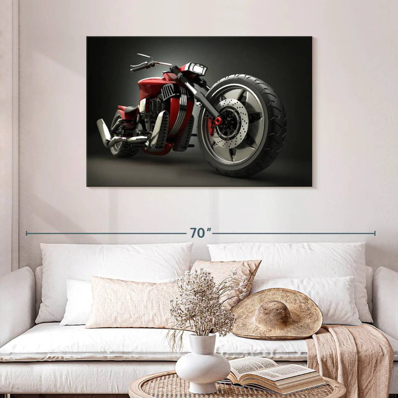 Mehar Sleek Motorcycle, 30" H x 45" W