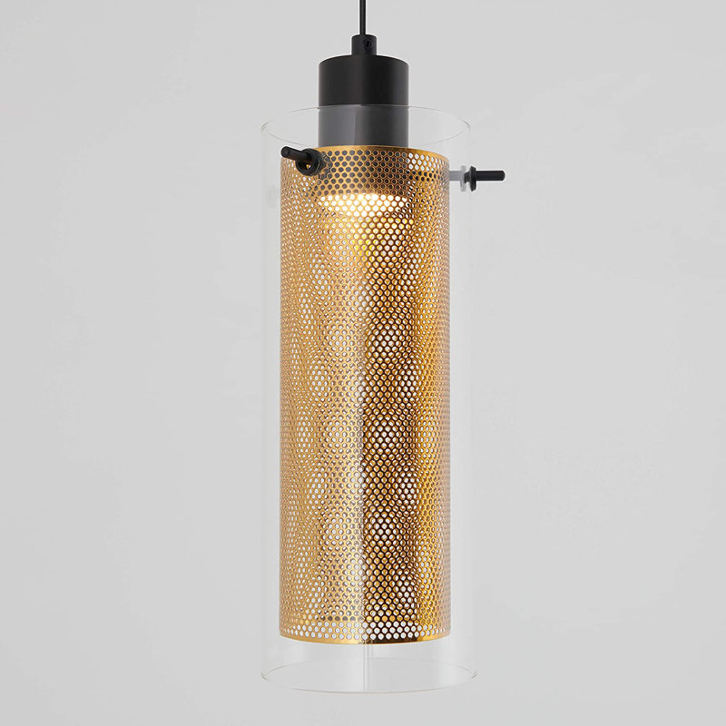 Luminaire suspendu cylindrique à 1 lumière DEL