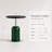 Modern Black Wood-Grain Side Table with Chrome Accents - Round End Table for Living Room, Stylish Bottle-Shaped Base