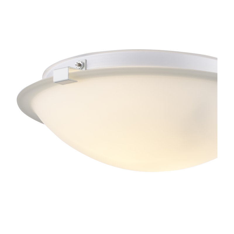 Braydon Glass Flush Mount, White