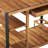 Solid Wood and Metal Weather Resistant Outdoor Bar Cart 